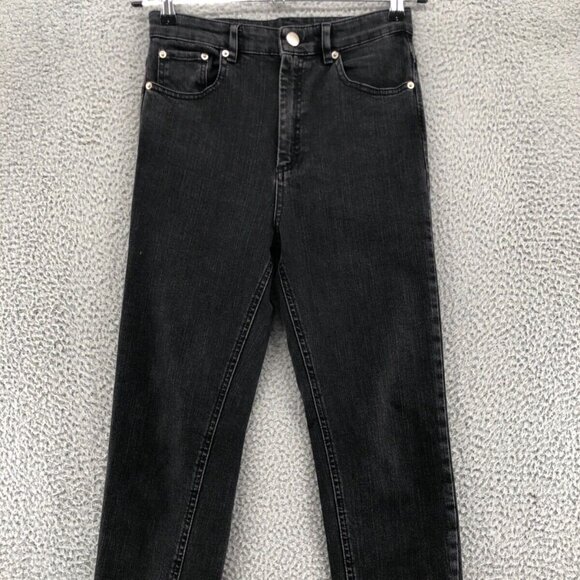 ASOS Jeans Womens 28/30 Black Denim Skinny Leg Ankle Distressed Stretch Casual - Picture 1 of 12
